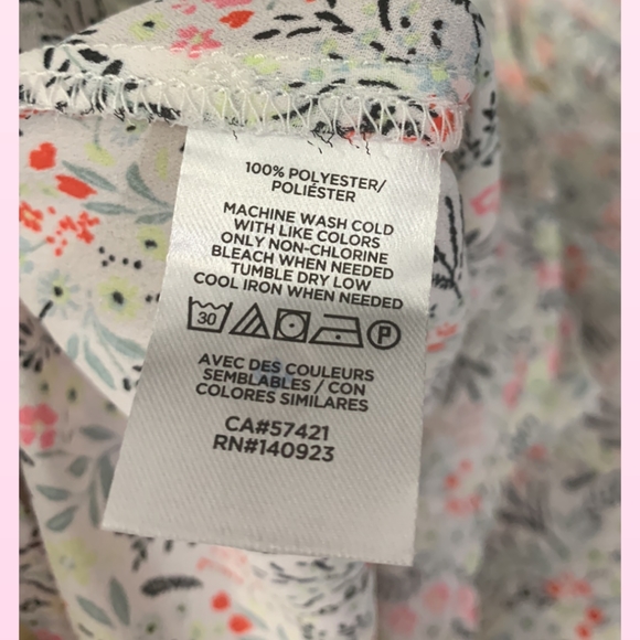 Loft sz Small Cream Colored Floral Blouse - Picture 5 of 5